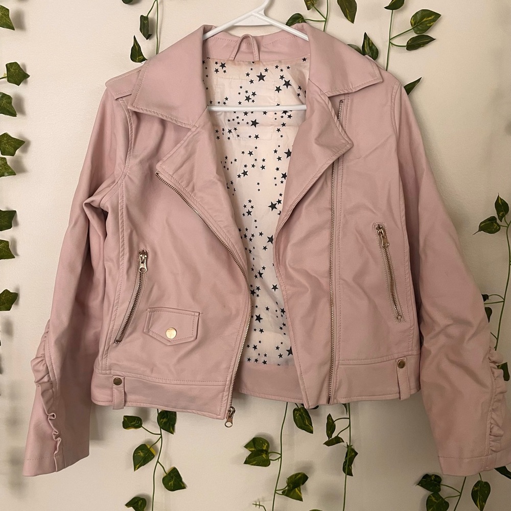 Pink Leather Jacket